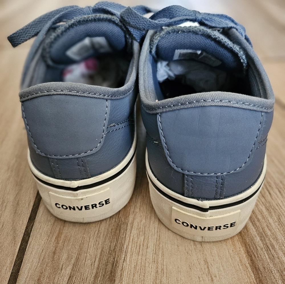 Converse Star Chevron Blue Low Top Sneakers Lace Up Casual Shoes Unisex - Picture 8 of 10